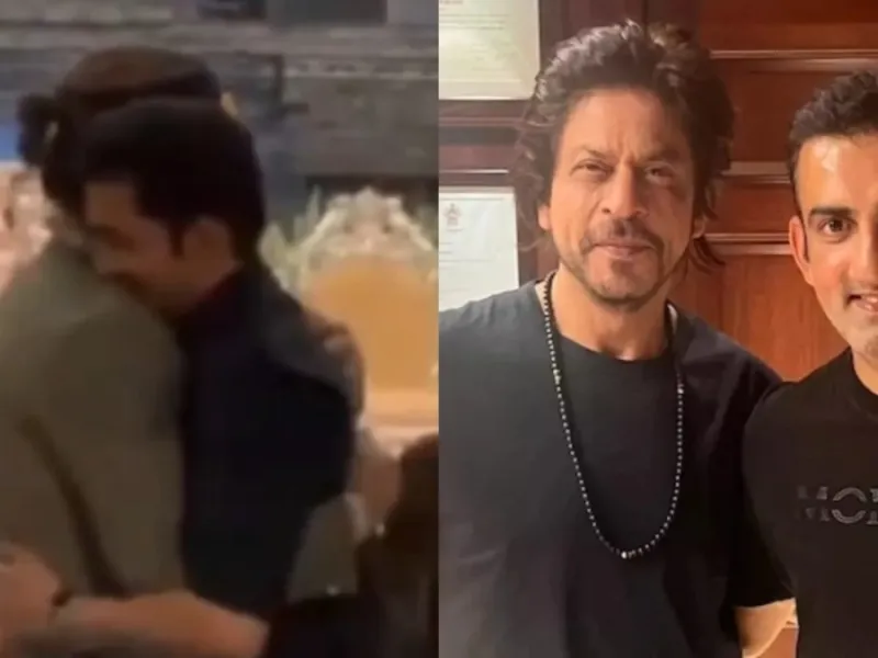 Shah Rukh Khan and Gautam Gambhir Reunite with Warm Hug at Ambani Wedding